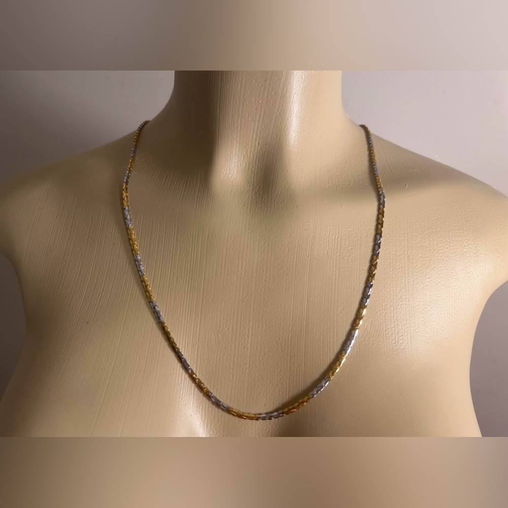 Beautiful Gold & Silver Chain Necklace